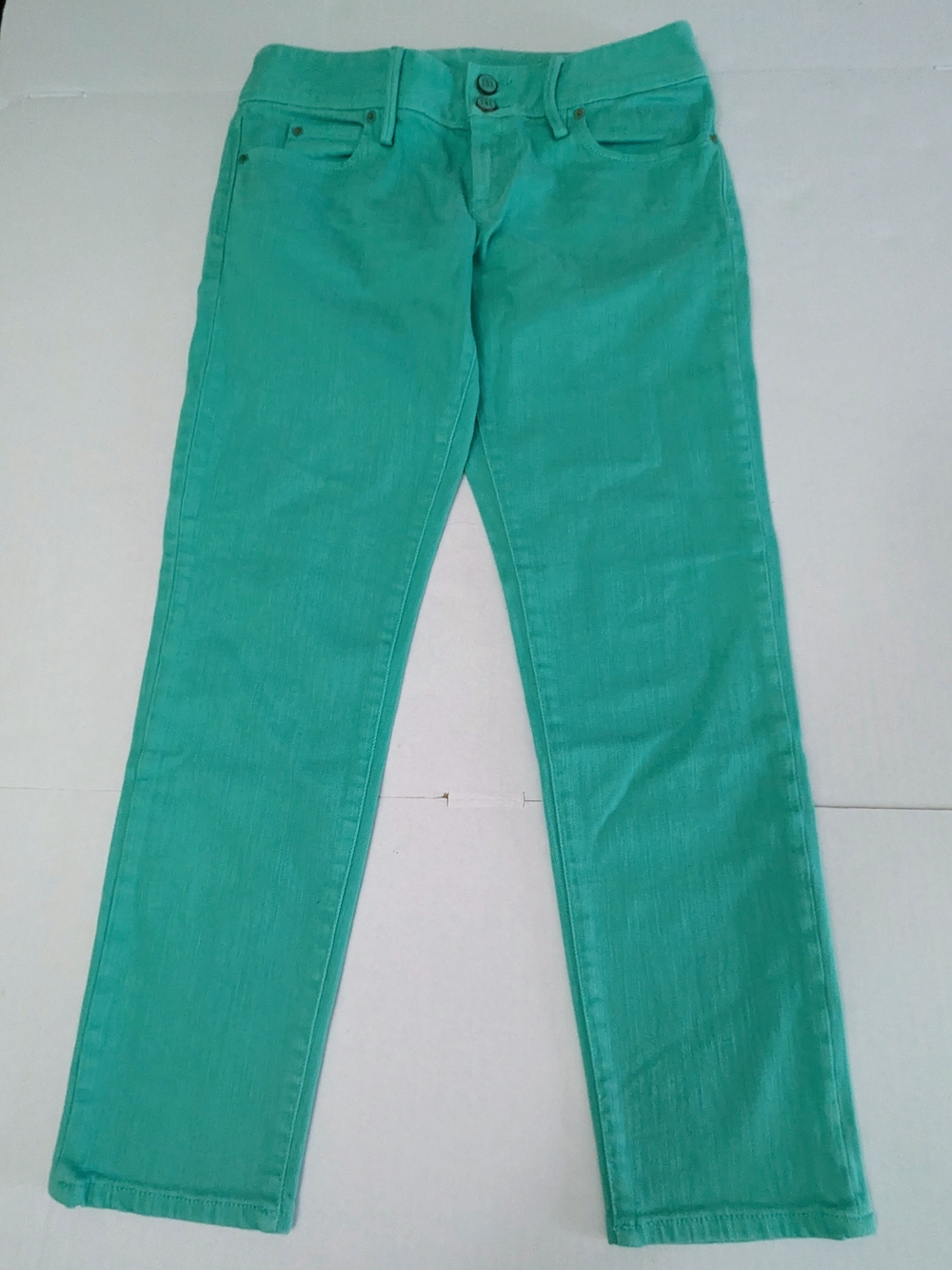 Lilly Pulitzer Worth Skinny Mini Jeans Women's Bright Green Denim Size 4 NWOT